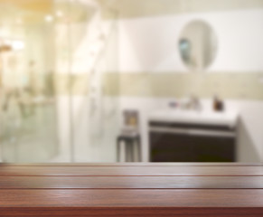 Table Top And Blur Interior Background