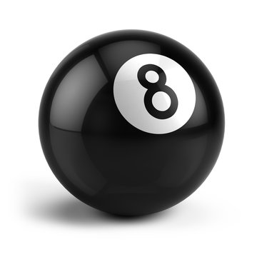 8 Pool Ball Stock Photo - Download Image Now - Eight Ball, Number