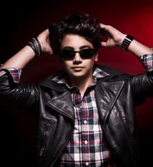 Obraz premium Teenage fashion model portrait