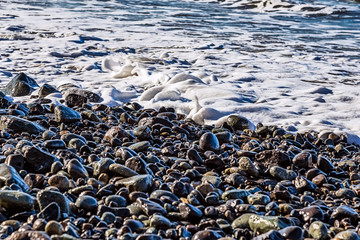 Stones and water with foa