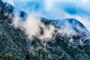 Mountains with clouds