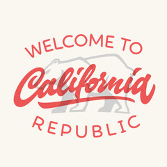 Vintage california republic  t-shirt design