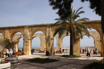 Fototapeta na wymiar Jardin supérieur de Barrakka - Valletta