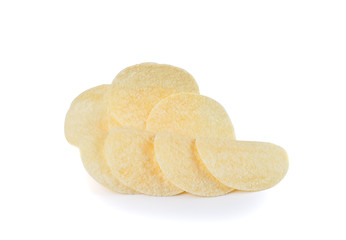 potato chips isolated on white background