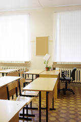 Interior of an empty school class