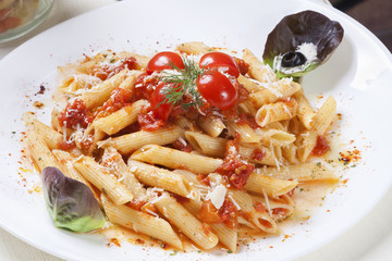 Pasta with Napoliten sauce - Penne.