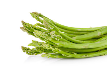 fresh asparagus isolated on white