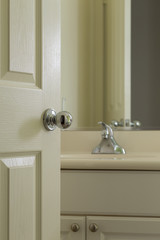 Bathroom door open