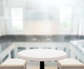Table Top And Blur Interior Background