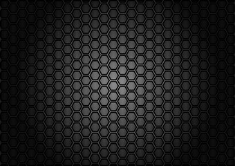 abstract pattern hexagon  on carbon color background