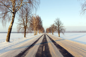 Obraz premium the winter road 