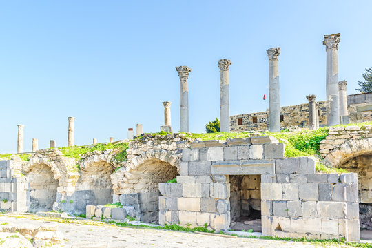 Columns of Umm Qais in northern Jordan.