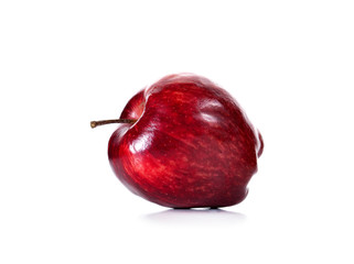 A ripe apple on white background.