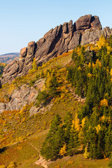 Autumn landscape of the mountain
