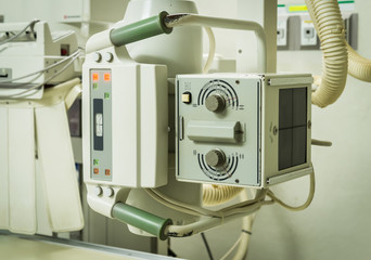 X-Ray system machine in contemporary medical center