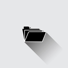Folder icon. Vector illustration