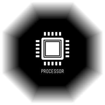 Processor icon. Central Processing Unit Icon. 