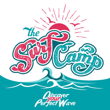 The Surf Camp hand lettering