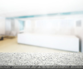 Table Top And Blur Office Background