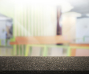 Table Top And Blur Office Background