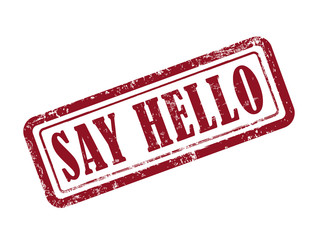 stamp say hello in red © JoyImage