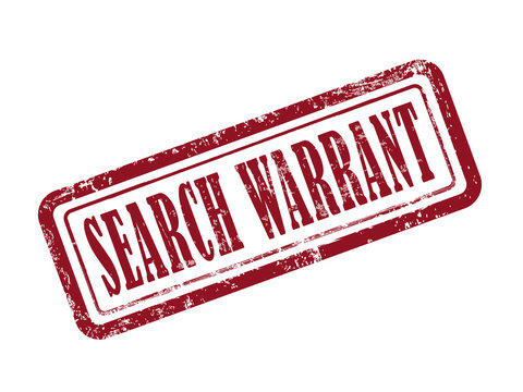 Stamp Search Warrant In Red