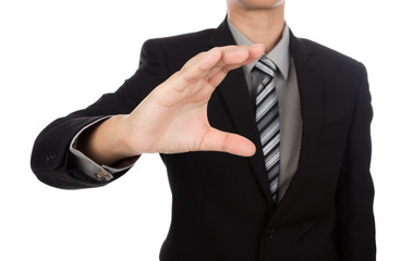 Open hand of business man