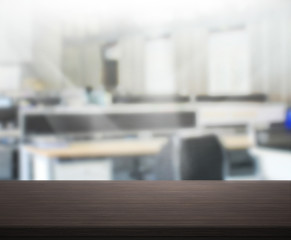 Table Top And Blur Office Background