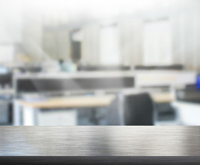 Table Top And Blur Office Background