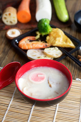 Chawanmushi traditional Japanese soup and tempura