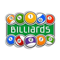 The image on the subject of billiards