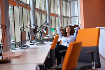 Obraz premium Modern business woman in the office