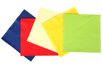 Serving colored paper napkins isolated on white background © Studio KIVI