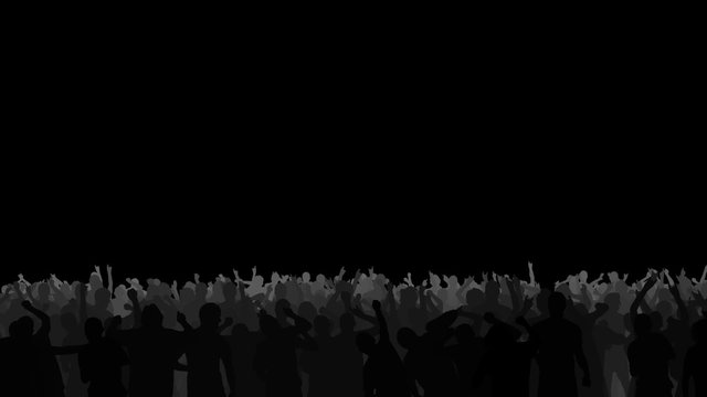 Truly awesome silhouette crowd, loop-able, with alpha channel included.