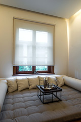 Empty relaxation room in modern spa interior