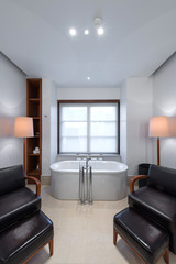 Interior of luxury bathroom