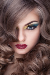 Gorgeous model with perfect skin and hair