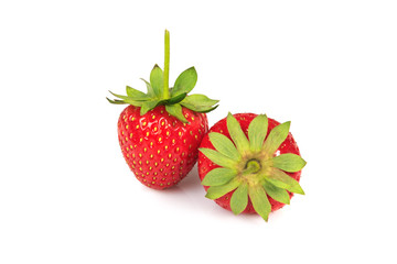 Strawberries isolated on white background
