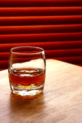 Alcoholic drink on a table