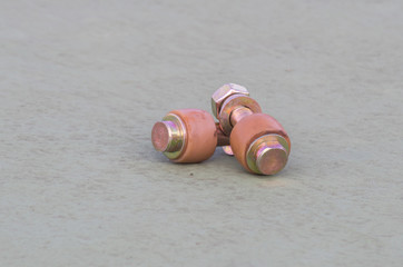 bolt and nut with rubber for protect suspension