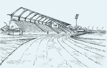 Small Stadium. Vector sketch