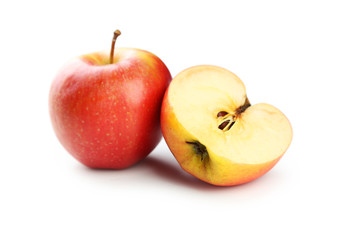 Red apple isolated on white