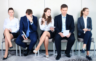 Business people waiting for job interview. 