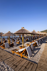 umbrellas on a beach 