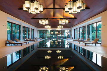 Luxury resort swimming pool