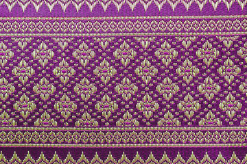 Ancient Thai art fabric paint pattern.