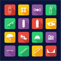 BMX Icons Flat Design