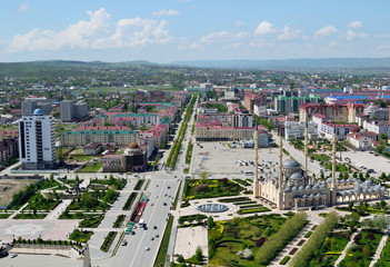 Fototapeta na wymiar Grozny bird's-eye view