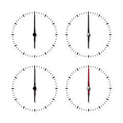 Set of clocks without numbers.