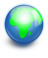 Earth planet globe icon.